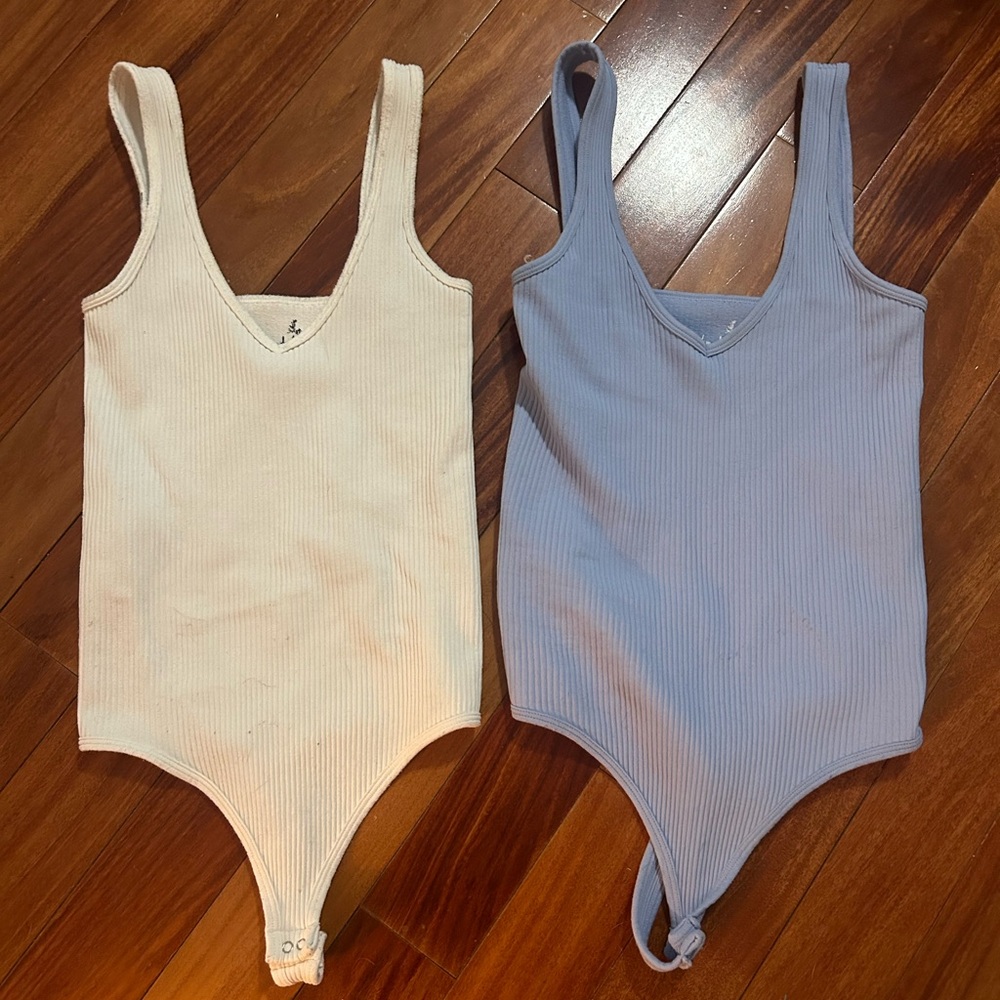 Set of 2 free people bodysuits